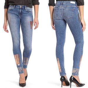 Mavi Adriana Mid-Rise Super Skinny Galactic Patch